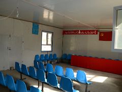 29 Blue Chairs Inside School In Yilik Village On The Way To K2 China Trek.jpg